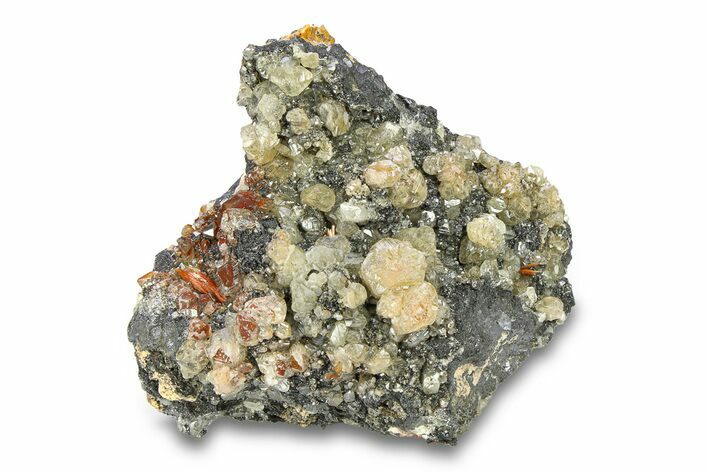 Cerussite Crystals on Bladed Barite and Galena - Morocco #291109